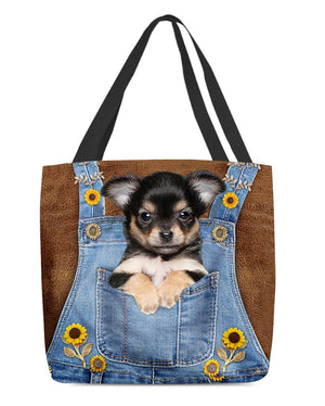 Yorkshire Terrier 1 And Sunflower-Cloth Tote Bag