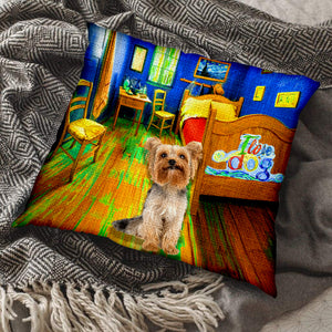 Yorkshire Terrier 1 In the Bedroom-Pillow Case