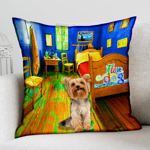 Yorkshire Terrier 1 In the Bedroom-Pillow Case