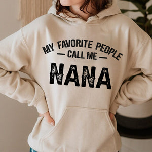 Personalized My favorite people call me Grandma/Grandpa Hands Fist Hoodie