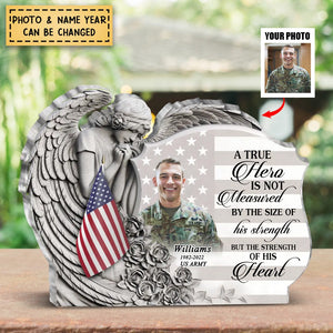 Personalized Angel Memorial Veteran Acrylic Plaque