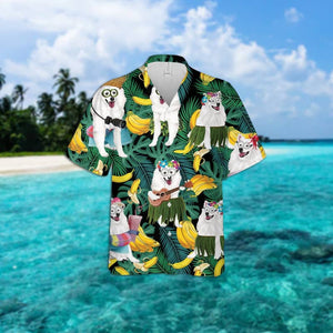 American Eskimo Summer Leaves Hawaiian Shirt 2