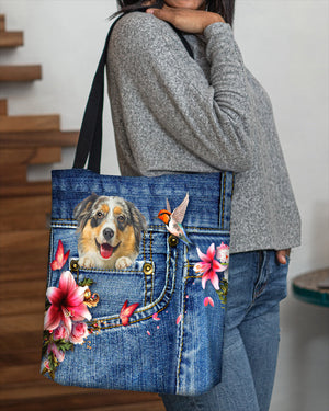 Australian shepherd1-Lily Cloth Tote Bag