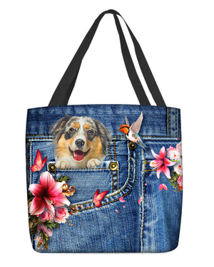 Australian shepherd1-Lily Cloth Tote Bag