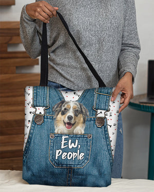 Australian shepherd-EW people-Cloth Tote Bag