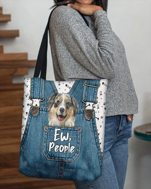 Australian shepherd-EW people-Cloth Tote Bag