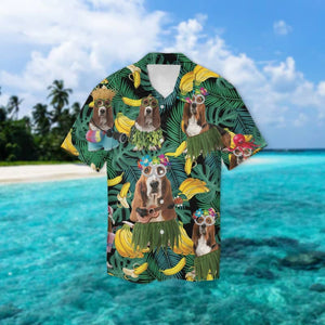 Basset Hound Summer Leaves Hawaiian Shirt 2