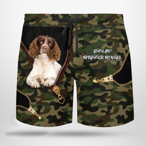 english springer spaniel Camo Beach Pants