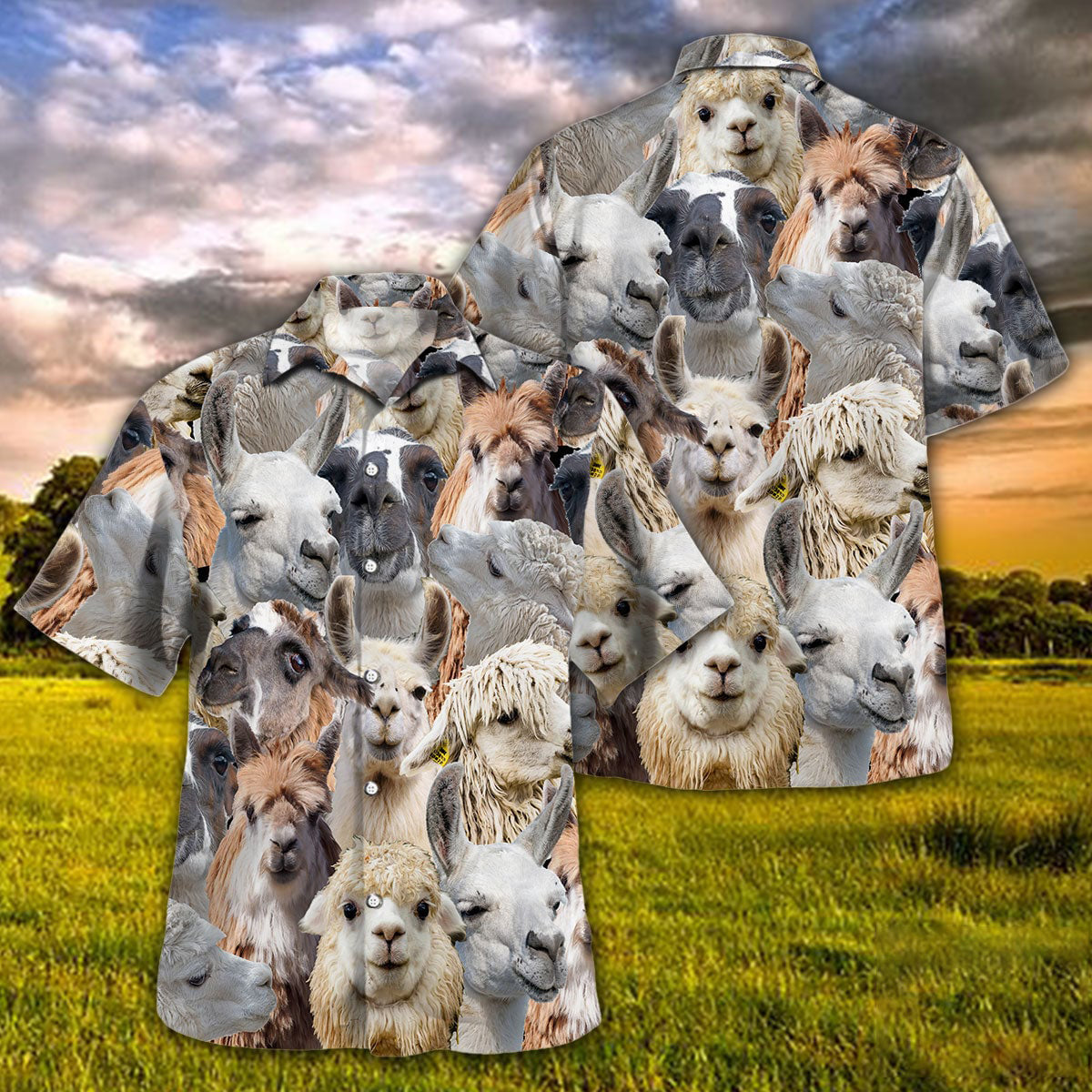 Llama Herd Hawaiian Shirt