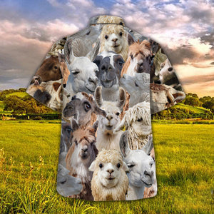 Llama Herd Hawaiian Shirt