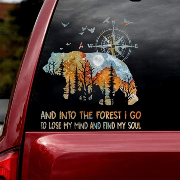 BEER AND NATURE CAR STICKER